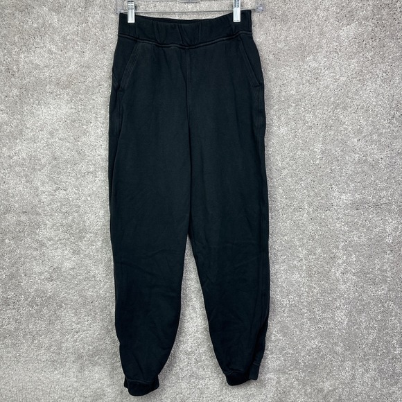 lululemon athletica Pants - Lululemon‎ Relaxed High Rise Jogger Pants Black Size 2 LW5DP9S